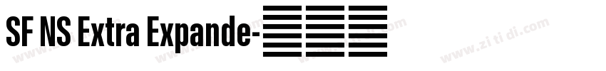 SF NS Extra Expande字体转换